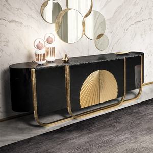 Mueble <span class=keywords><strong>de</strong></span> buffet <span class=keywords><strong>de</strong></span> aparador <span class=keywords><strong>de</strong></span> madera negro moderno con patas <span class=keywords><strong>de</strong></span> acero inoxidable para comedor, hogar, muebles <span class=keywords><strong>de</strong></span> Hotel para entrada, sala <span class=keywords><strong>de</strong></span> estar - Product Image 5