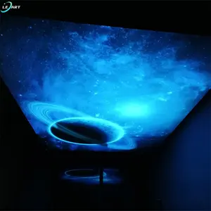 Ciel nocturne avec des dessins d'étoiles Led Fiber Optic Lights Film de plafonds tendus imprimés décoratifs pour décor de plafond de chambre à coucher