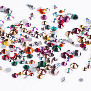 Хит продаж, плоская спина разных цветов, не горячая фиксация стеклянных страз, свободные SS3-SS20 для дизайна ногтей, обувь, одежда - Product Image 2
