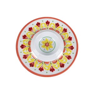 Bestwares - Plato de Melamina Irrompible de Primera Calidad con Estampado Floral Siciliano para Servir Aperitivos en Hoteles, Restaurantes y Eventos - Product Image 1