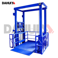 Mini-élévateur de marchandises électrique de type H avec rail de guidage, plateforme hydraulique pour le transport de marchandises