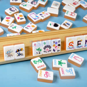 Jeu de <span class=keywords><strong>Mahjong</strong></span> Portable Moderne Personnalisé de Luxe avec 160 Tuiles en Acrylique pour Casino - Tuiles de <span class=keywords><strong>Mahjong</strong></span> La Fête - Product Image 2