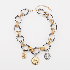 Collar de Cadena Trenzada Moderno y Exagerado, Collar con Colgante de Aleación de Alta Calidad, Joyería para Mujer - Product Image 6