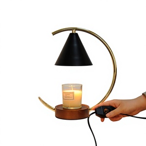 Lámpara de Aromaterapia para Derretir Cera, Estilo Moderno Minimalista, de Madera, para Dormitorio de Niña, Mesita de Noche, Iluminación Ambiental Acogedora y Romántica de Lujo - Product Image 1