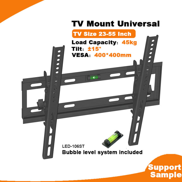 Universal TV Wall Mount VESA Bracket Tilt for 55 50 47 43 42 40 32 28 21 Inch Adjustable Bracket