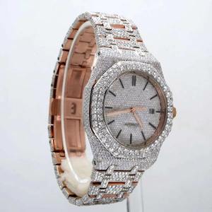 Best Quality Automatic Diamond <b>Watch</b> for Men with Transparent Case Back <b>Mechanical</b> Timepiece for Collectors and Gifts for Sale - Product Image 1