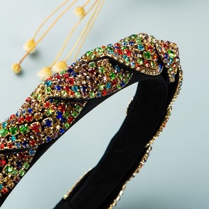 Diadema de esponja de diamante completo, diadema de diamantes de imitación barrocos de Europa y América, accesorios para el cabello con trenza ostentosa para <span class=keywords><strong>mujer</strong></span> - Product Image 4