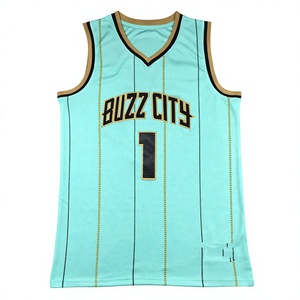 <span class=keywords><strong>Maillot</strong></span> de basket-<span class=keywords><strong>ball</strong></span> Hornets, broderie de l'équipe, n° 1 <span class=keywords><strong>LaMelo</strong></span> <span class=keywords><strong>Ball</strong></span>, vert clair, sans manches, polyester et bambou, nouveau style - Product Image 1
