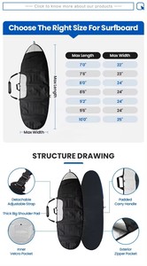 Sac <span class=keywords><strong>de</strong></span> planche <span class=keywords><strong>de</strong></span> surf personnalisé étui sac <span class=keywords><strong>de</strong></span> transport étanche Longboard SUP sac <span class=keywords><strong>de</strong></span> voyage Wakeboard <span class=keywords><strong>Bodyboard</strong></span> Skimboard couverture Surf couverture - Product Image 4