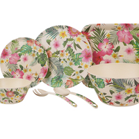 Produits en fibre de bambou Ensemble de vaisselle personnalisé en fibre de bambou
