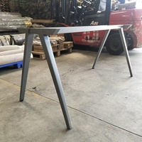 Cadre de table de conférence en métal blanc en forme de A, pied de table robuste en acier pour table de réunion de bureau
