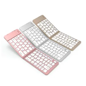 Mini-clavier pliant sans fil, bluetooth, en alliage d'aluminium, multifonctionnel, pour PC, tablette, ordinateur Portable, téléphone intelligent