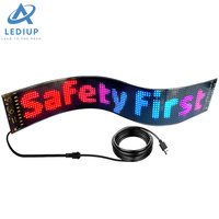 LEDIUP Bluetooth App-gesteuertes Flexibles USB 5V LED-Matrix-Panel für Benutzerdefinierte Texte, Muster und Animationen als Werbemittel für Autos