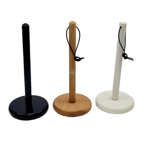 Portasciugamani di carta fatti a mano in <span class=keywords><strong>legno</strong></span> verticale da cucina, <span class=keywords><strong>porta</strong></span> rotolo da cucina in <span class=keywords><strong>legno</strong></span> massello - Product Image 5