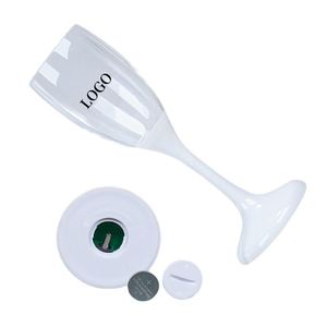 Blue Plastic Cup Custom Led Lighting up Clear Champagne Glass for Party - Product Image 3
