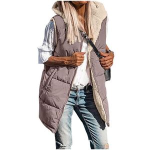 Women's Quilted Gilet <strong>Body</strong> <strong>Warmers</strong> Winter Vest <strong>Fleece</strong> Jacket <strong>Ladies</strong> Winter Sleeveless Coat - Product Image 1