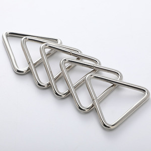 Anéis Triangulares de Metal em Liga de Zinco/Aço Inoxidável, Adequados para Cintos, Correntes e Cordas - Product Image 2