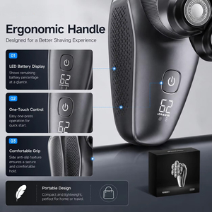 CITICITY Multi-Functional <b>Kit</b> for Face & Body Hair Trimming Nose Ear Hair Clippers Waterproof 7D Head <b>Electric</b> Shaved Machine - Product Image 3