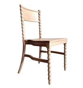 Modern Solid Wood <strong>Spindle</strong> Dining <strong>Chair</strong> with Velvet Upholstery Stackable Natural Finish for Home Hotel &amp; Outdoor Use - Product Image 2