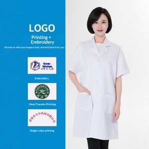 <span class=keywords><strong>Camice</strong></span> da Laboratorio LRY Esclusivo in Cotone Dobby <span class=keywords><strong>Bianco</strong></span> - Modelli a Maniche Corte/Lunghe per Tutte le Stagioni, Abbigliamento per Saloni di Bellezza e Medici, <span class=keywords><strong>Camice</strong></span> Universitario - Product Image 3