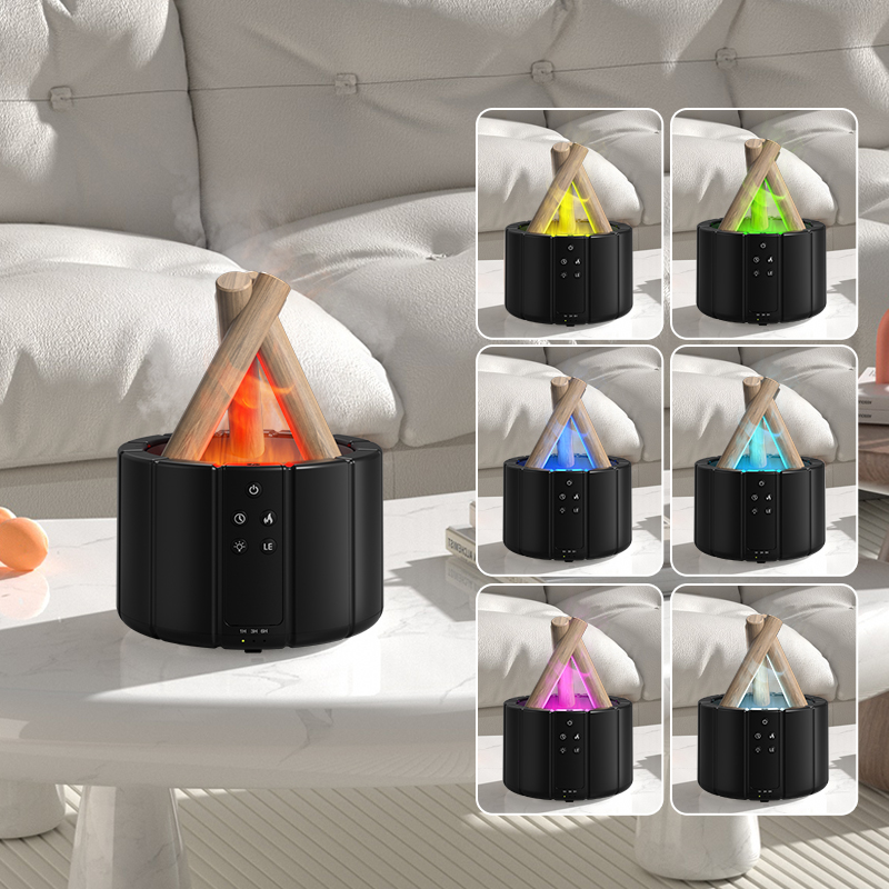 Black(colorful flame light)