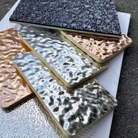 Panneaux muraux modernes en fibre de bois de bambou à effet d'ondulation, panneaux en cristal de carbone, panneaux muraux en charbon de bambou, panneaux muraux intérieurs