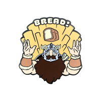 Badges et épingles en émail personnalisés pour artistes et petites entreprises, commandes en gros, designs sur mesure, motifs pain grillé, tendance et adorables