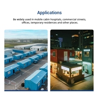 Maisons conteneurs modernes en panneaux sandwich robustes, écologiques, faciles à installer, toilettes portables pour événements extérieurs et utilisation en parc