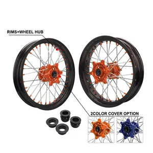 JFG 125 250 XC SX SXF TC 17 inç motosiklet ön arka tekerlekler jant seti turuncu mavi Hub KTM