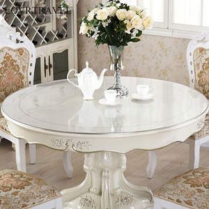 HuiHe Round Wable cloth Tischdecke Transparent PVC D 'wasserdichte Tischdecke mit Küchen muster Öl Glas Weiches Tuch 1,0mm