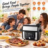 Appareil de cuisson multifonction : Four, Grill sans fumée, Plaque de cuisson, Contrôle intelligent de la température, Double surface, Compatible lave-vaisselle