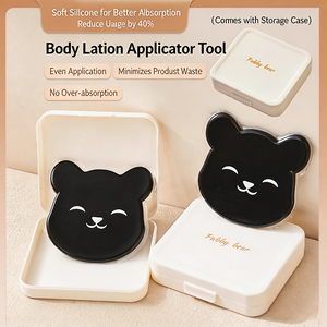 Applicateur de lotion corporelle en forme de tête d'ours pour crème solaire et autobronzant, outil de beauté en silicone non absorbant, sans déchet, facile à nettoyer et lavable - Product Image 2