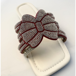 Tomaia a forma di farfalla e fiore <span class=keywords><strong>con</strong></span> cristalli e diamanti per accessori sandalo pantofola - Product Image 2