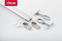 Profilé LED en aluminium pour plafond en plâtre architectural, bande lumineuse extrudée, canal de lumière pour cloison sèche, supports de lampe sans soudure, bases AC