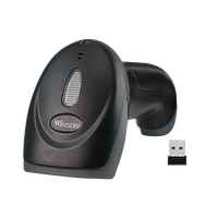 Lector de Códigos de Barras Inalámbrico 2.4G 2D, Escáner de Códigos QR POS, Escáner de Códigos de Barras Portátil