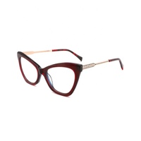 Monture de lunettes optiques unisexe de haute qualité 2025, forme papillon, acétate et métal, style décontracté, confortable, haut de gamme et tendance