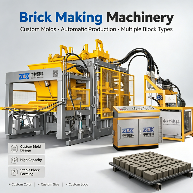 Fully Automatic Block Production Line QTY12-15 Block Maker Machine Brick Making Machine Concrete Factory Brick Making Machinery