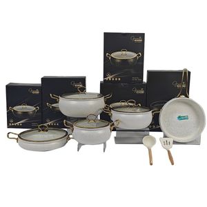 Vente en gros de 11 ensembles de pièces d'ustensiles de cuisine en aluminium forgé de qualité alimentaire antiadhésif casseroles et poêles casserole ustensiles de cuisine antiadhésifs - Product Image 1