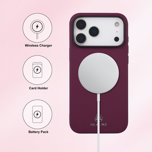 Étui de téléphone en cuir PU motif Saffiano, design magnétique sans fil élégant et fin, pour iPhone 17 Pro Max et <span class=keywords><strong>Samsung</strong></span> S25 - Product Image 1