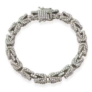 Elegante Brazalete Cubano de Plata de Ley 925 con Diamantes de Moissanita, Estilo Hip Hop, Joyería de Lujo para Hombre y Mujer, Idea de Regalo - Product Image 4