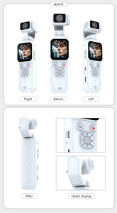 Caméra de vlogging 4K HJD05 avec stabilisateur portable 64MP 330 °   Suivi automatique du visage, 31 filtres, écran tactile de 1,72 pouces, vidéo numérique - Product Image 6
