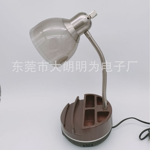 Lampe de bureau LED Mingwei Electronics E27 marron café avec support de téléphone à col flexible et haut-parleur Bluetooth, intensité réglable, pour usage domestique - Product Image 5
