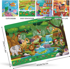 Vendeur chaud jouet d'<span class=keywords><strong>apprentissage</strong></span> éducatif préscolaire tapis d'activité réutilisable <span class=keywords><strong>rechercher</strong></span> et trouver <span class=keywords><strong>un</strong></span> jeu de société avec des fabricants pour le temps de voyage - Product Image 4