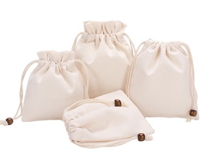 Bolsa de Lona de Algodón Ecológica con Cordón, Bolsas de Algodón Impresas Personalizadas para Empaque, Bolsa de Almacenamiento Reutilizable al por Mayor con Logotipo - Product Image 1