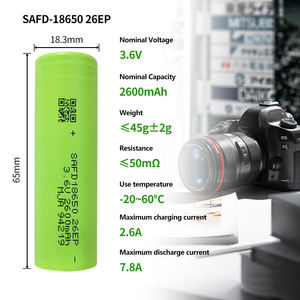 เซลล์ลิเธียมไอออนทรงกระบอก18650 2600mAh 3.6V 7.8A สำหรับเครื่องมือไฟฟ้าแบรนด์และแบตเตอรี่สกู๊ตเตอร์ - Product Image 3