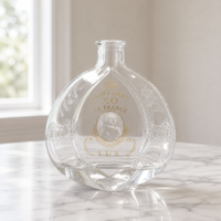 Bouteille en verre décorative vide pour whisky XO, présentoir de bar à domicile, verrerie de style vintage