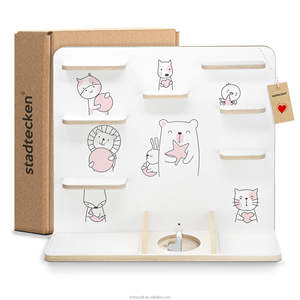 Bonito estante de madera Toniebox <span class=keywords><strong>para</strong></span> almacenamiento de juguetes de baño, impresión Digital magnética <span class=keywords><strong>para</strong></span> niña y niño, diseño de fábrica, venta al por mayor, tema de Arte de cocina - Product Image 5