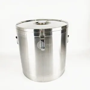 De acero inoxidable de agua caliente comercial contenedor mantener aislado calentador de comida de barril