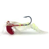 Leurre de pêche aux crevettes souples pêche au plomb coulant coloré leurre de crevette souple avec crochets lumineux UV crevette leurre de pêche souple