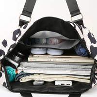 Grand organisateur de voyage pour femmes mode imprimé léopard sport Fitness sac en plein air épaule sac à bandoulière week-end sacs à main